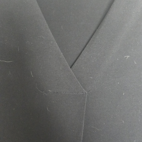 Women's Black V-neck Blouse with Button Detail - Picture 2 of 5